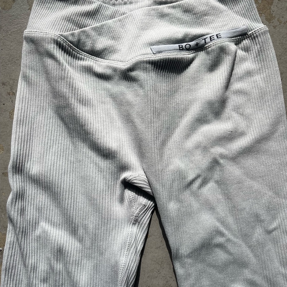 Bo+Tee Gray Ribbed Activewear Set - Picture 6 of 6